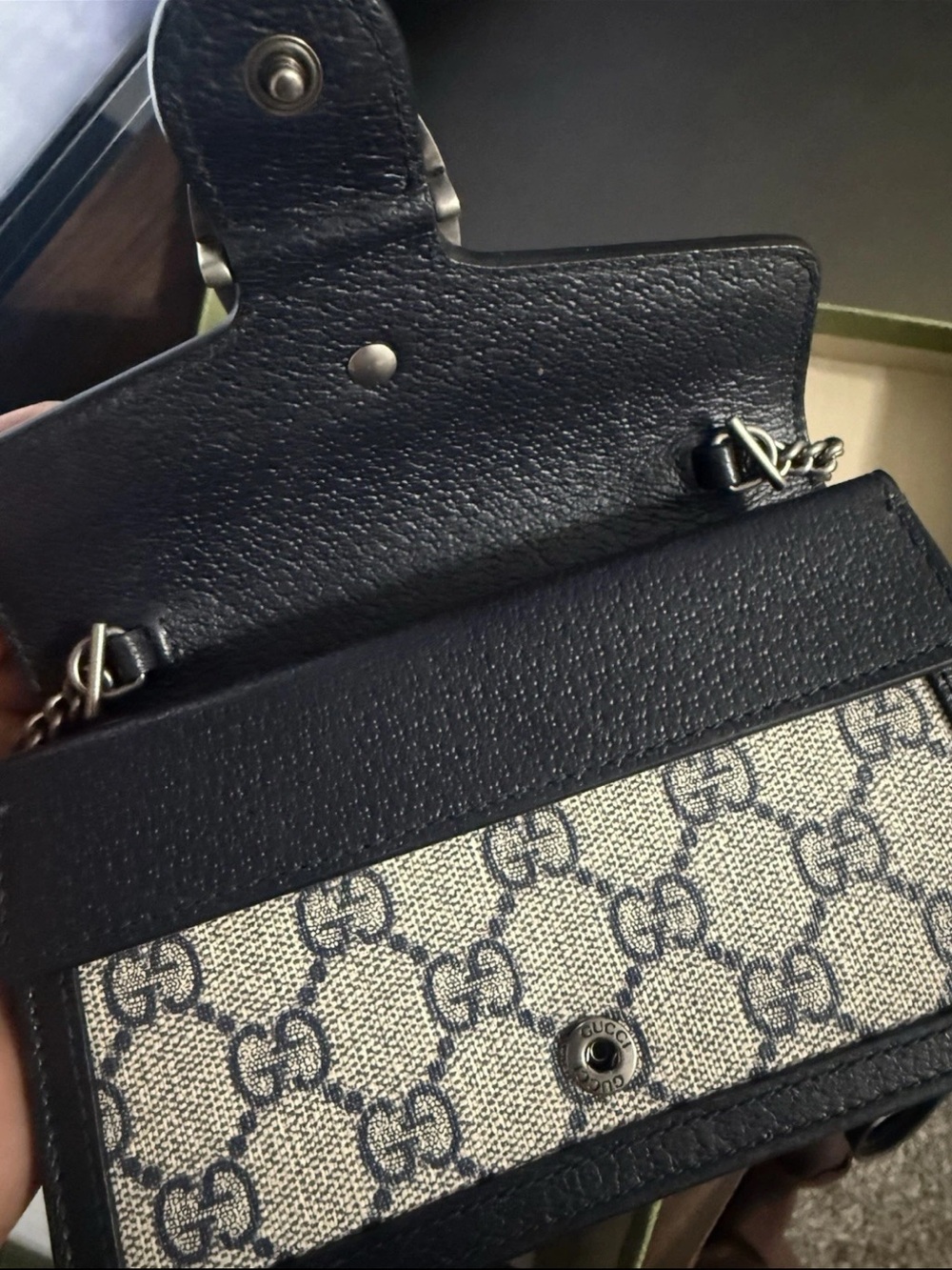 Gucci Beige and Black mini cross body purse - Picture 4 of 8